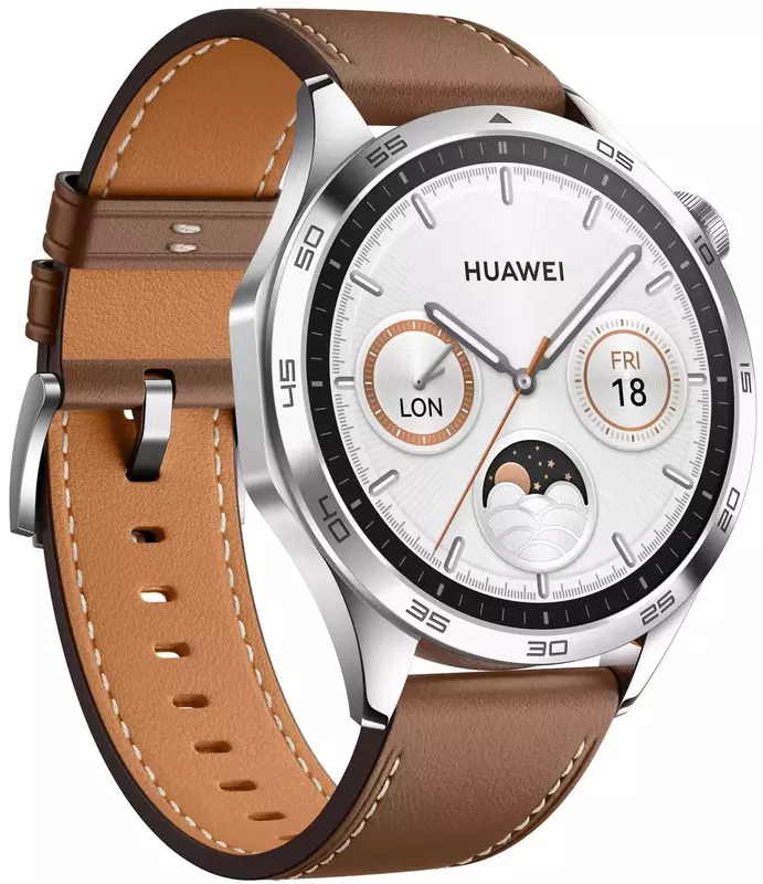 Смарт-годинник HUAWEI WATCH GT 4 46mm Classic Brown Leather (55020BGW) фото