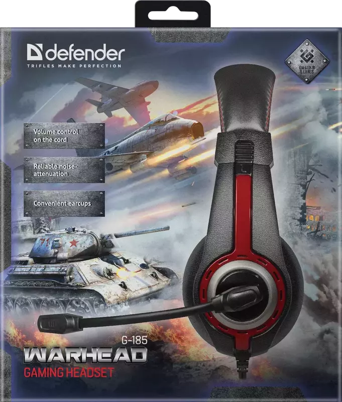 Гарнітура ігрова Defender Warhead G-185 (Red Black) 64106 фото