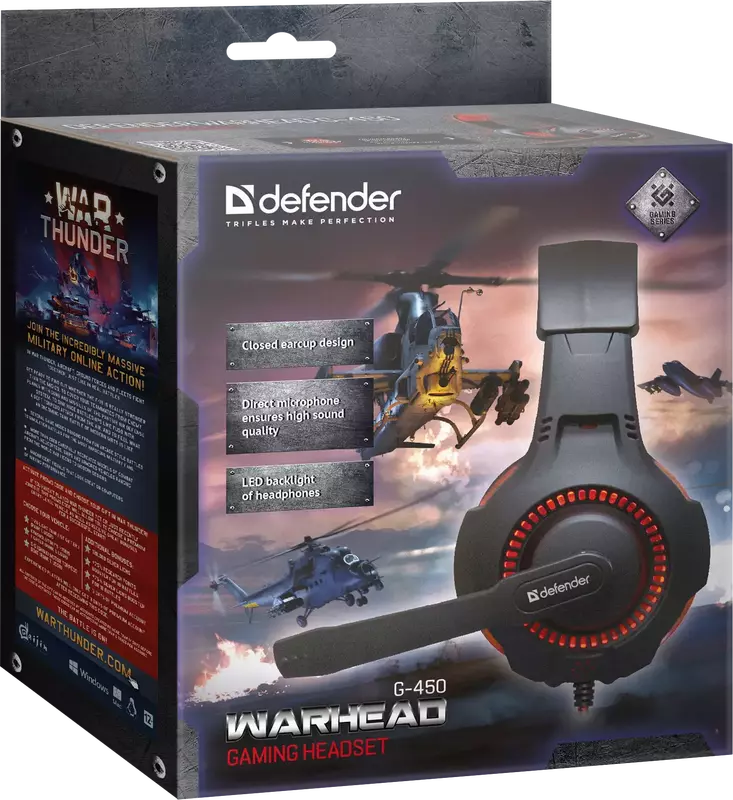 Гарнитура игровая Defender Warhead G-450 USB (64146) фото