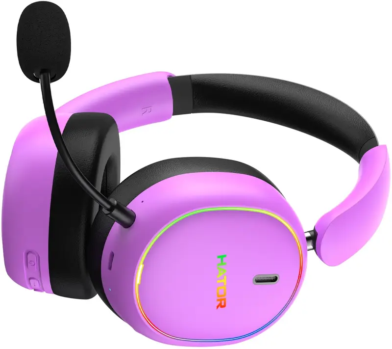 Гарнітура ігрова HATOR PHOENIX 2 Hi-Res (ESH42) violet - фото - №6