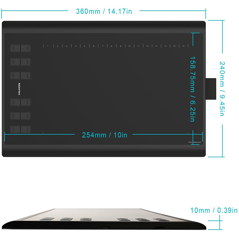 Графический планшет Huion New 1060Plus + перчатка фото