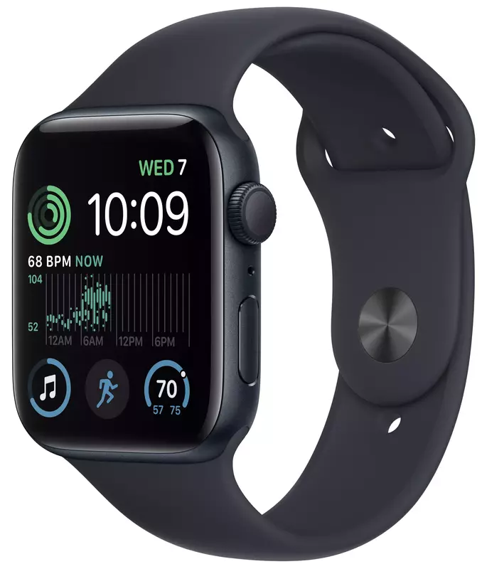 Apple Watch SE 44mm Midnight Aluminum Case with Midnight Sport Band фото