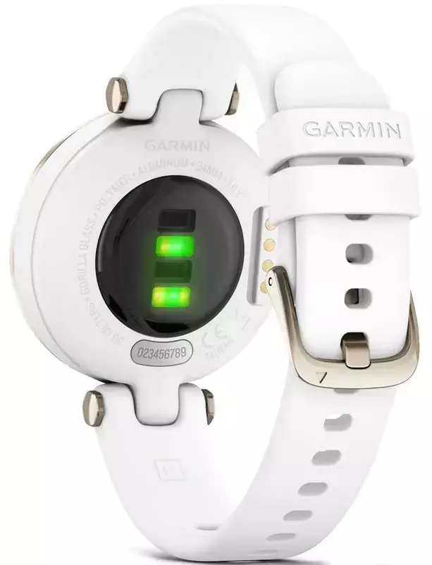 Смарт-часы GARMIN LILY CREAM GOLD BEZEL WITH WHITE CASE AND SILICONE BAND фото