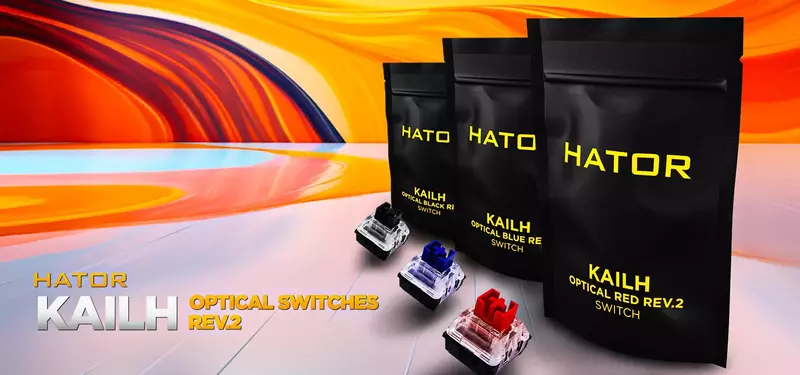 Комплект HATOR Optical V2 Kailh Black Switch 10шт. (HTS-171) фото