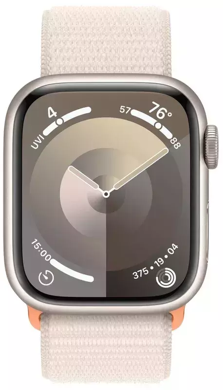 Apple Watch Series 9 41mm Starlight Aluminum Case with Starlight Sport Loop (MR8V3QP/A) фото