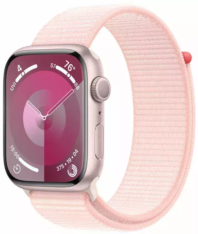 Apple Watch Series 9 45mm Pink Aluminum Case with Light Pink Sport Loop (MR9J3QP/A) фото