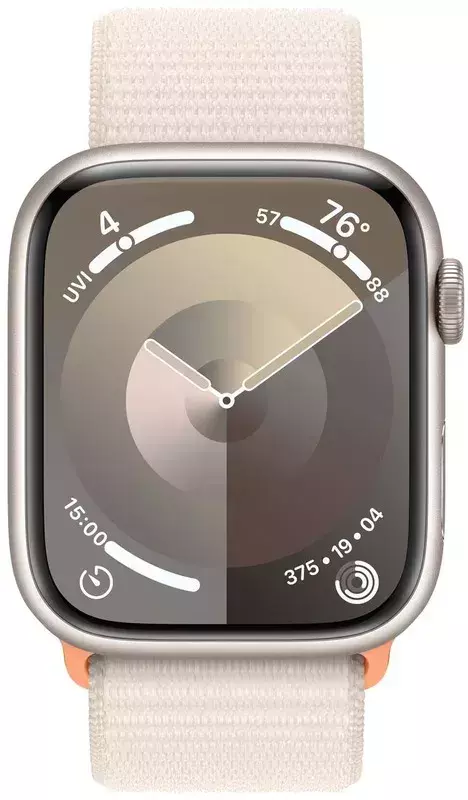 Apple Watch Series 9 45mm Starlight Aluminum Case with Starlight Sport Loop (MR983QP/A) фото