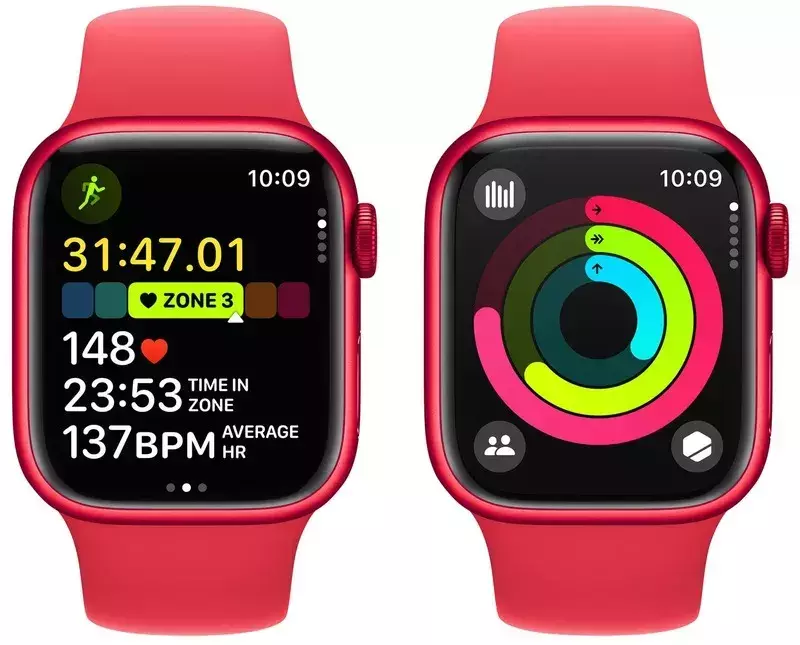 Apple Watch Series 9 41mm (PRODUCT)RED Aluminum Case with (PRODUCT)RED Sport Band - S/M (MRXG3QP/A) фото