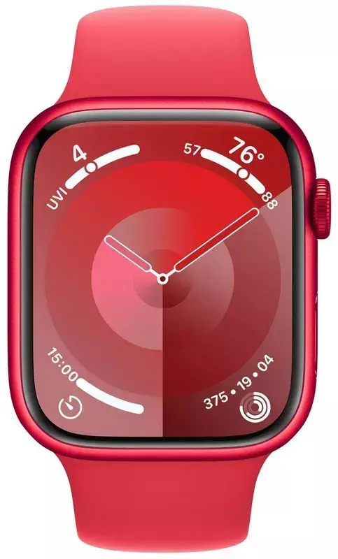 Apple Watch Series 9 45mm (PRODUCT)RED Aluminum Case with (PRODUCT)RED Sport Band - S/M (MRXJ3QP/A) фото