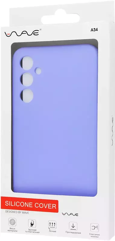 Чохол для Samsung A34 WAVE Full Silicone Cover (Light Purple) фото