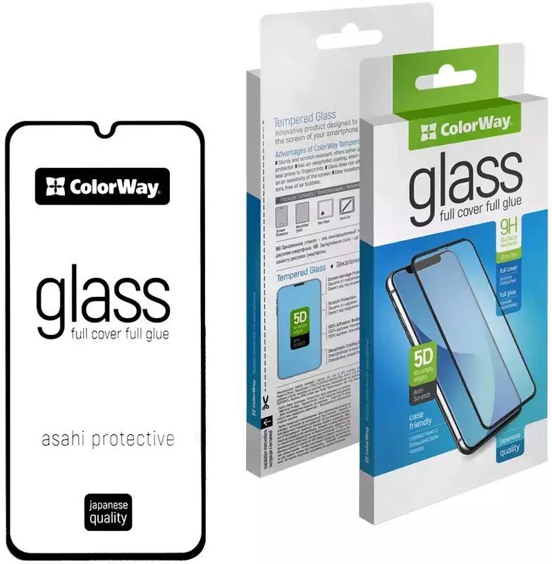 Защитное стекло для Samsung Galaxy A05 ColorWay 9H FC glue black (CW-GSFGSGA055-BK) фото