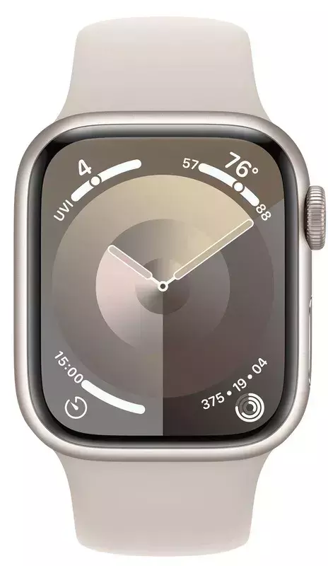 Apple Watch Series 9 41mm Starlight Aluminum Case with Starlight Sport Band - M/L фото