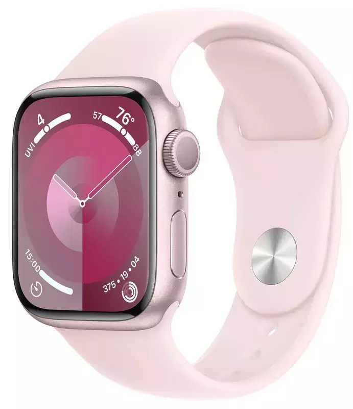 Apple Watch Series 9 41mm Pink Aluminum Case with Light Pink Sport Band - M/L фото