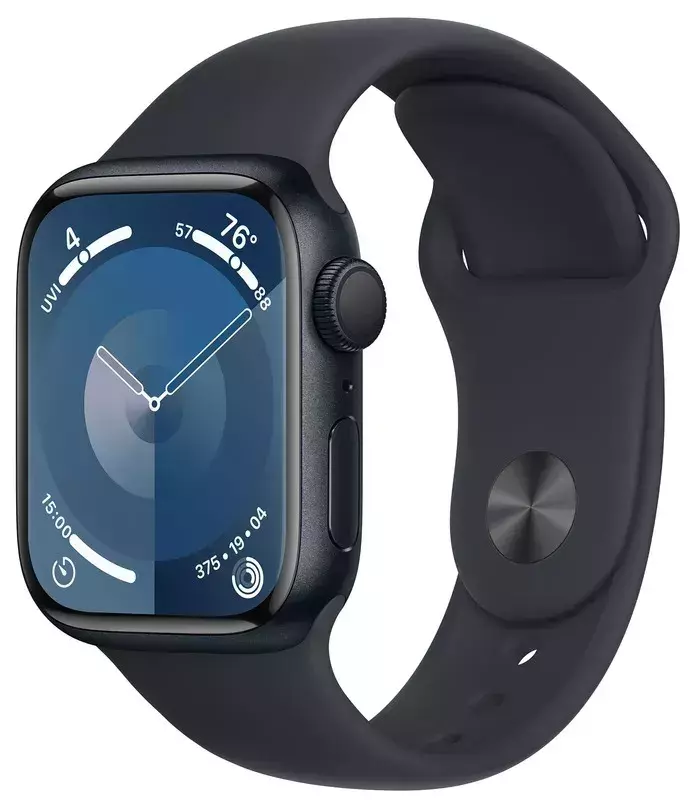 Apple Watch Series 9 41mm Midnight Aluminum Case with Midnight Sport Band - S/M фото
