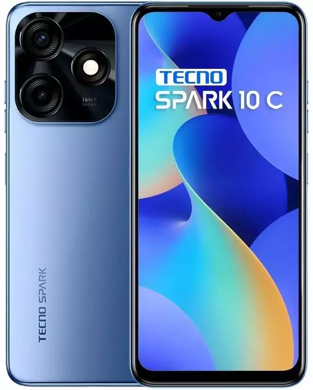 TECNO Spark 10c 4/128GB (KI5k) NFC (Meta Blue) фото