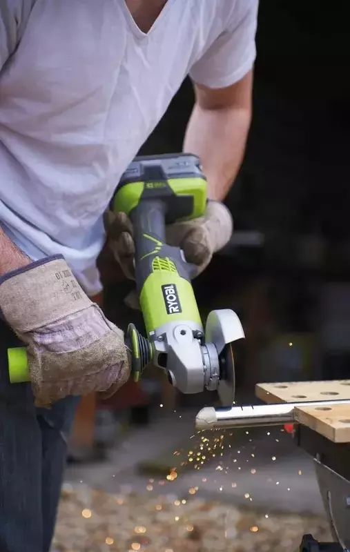 Шліфмашина кутова акумуляторна Ryobi ONE+ R18AG-0, 115мм 18V без АКБ та ЗП - фото - №4