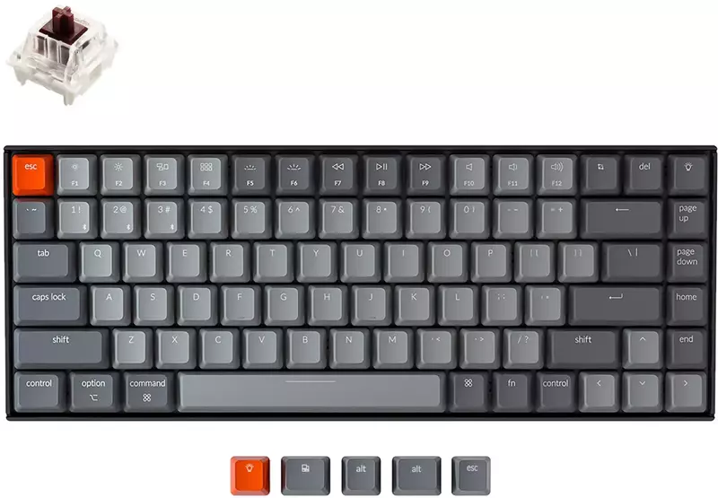 Бездротова клавіатура Keychron K2 84Key, Gateron G PRO Brown фото
