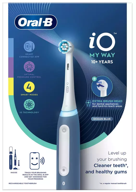 Електрична зубна щітка ORAL-B iO My Way Series 4 iOG4K.2N6.1DK Ocean Blue+дч (8006540818787) фото