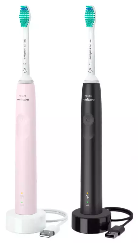 Набор электрических зубных щеток PHILIPS Sonicare HX3675/15 Gemini 3100 - фото - №0