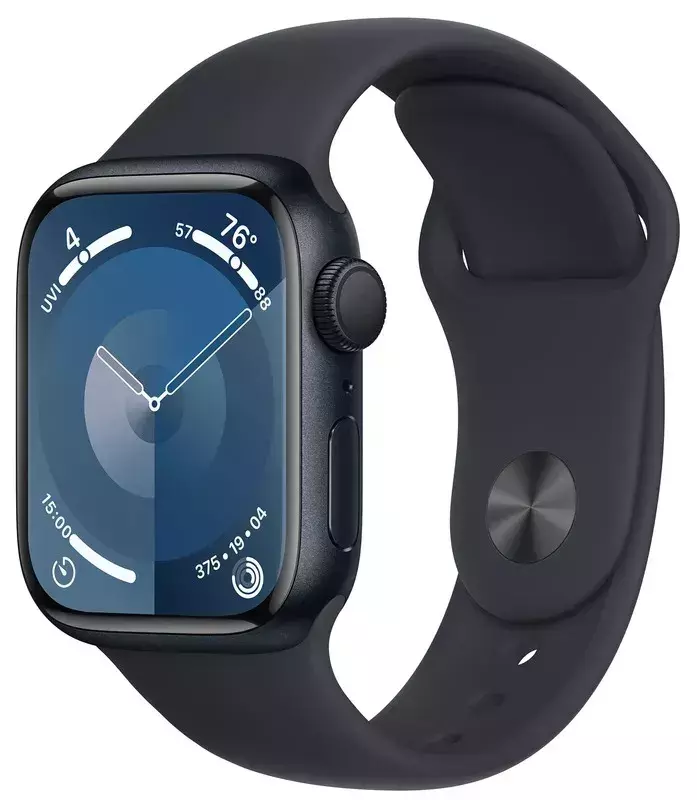 Apple Watch Series 9 45mm Midnight Aluminum Case with Midnight Sport Band - S/M фото