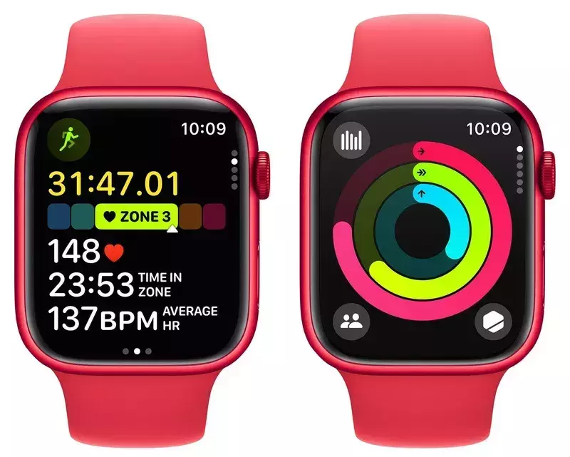 Apple Watch Series 9 45mm (PRODUCT)RED Aluminum Case with (PRODUCT)RED Sport Band - M/L фото