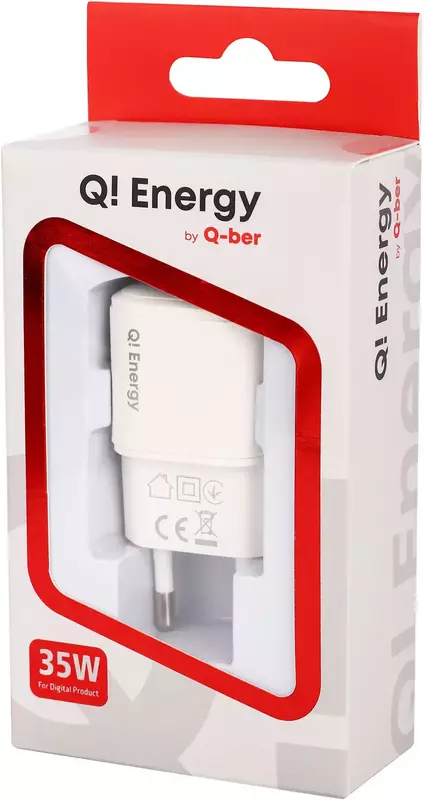 Ун. МЗУ Q.Energy (RDT3202-QP) GaN USB-A + USB-C max 30W белый фото