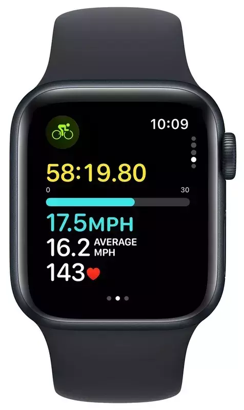 Apple Watch SE GPS 40mm Midnight Aluminium Case with Midnight Sport Band - S/M фото