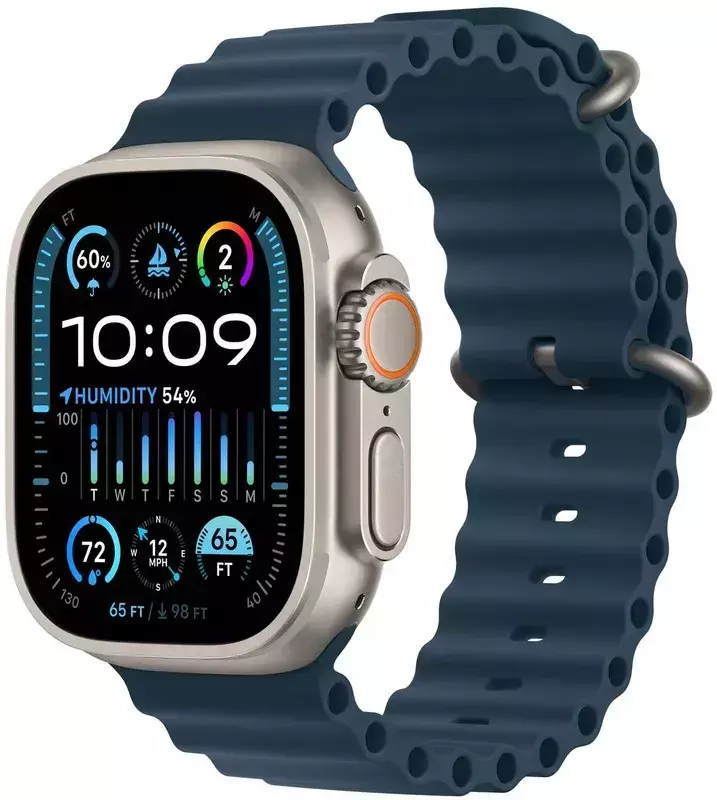 Apple Watch ULTRA 2 49mm Titanium Case with Blue Ocean Band фото