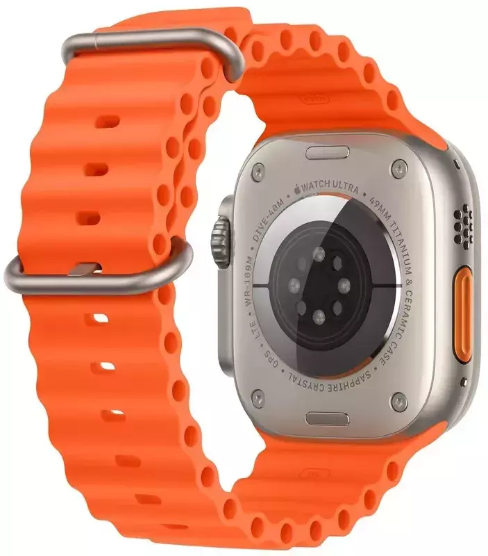Apple Watch ULTRA 2 49mm Titanium Case with Orange Ocean Band фото