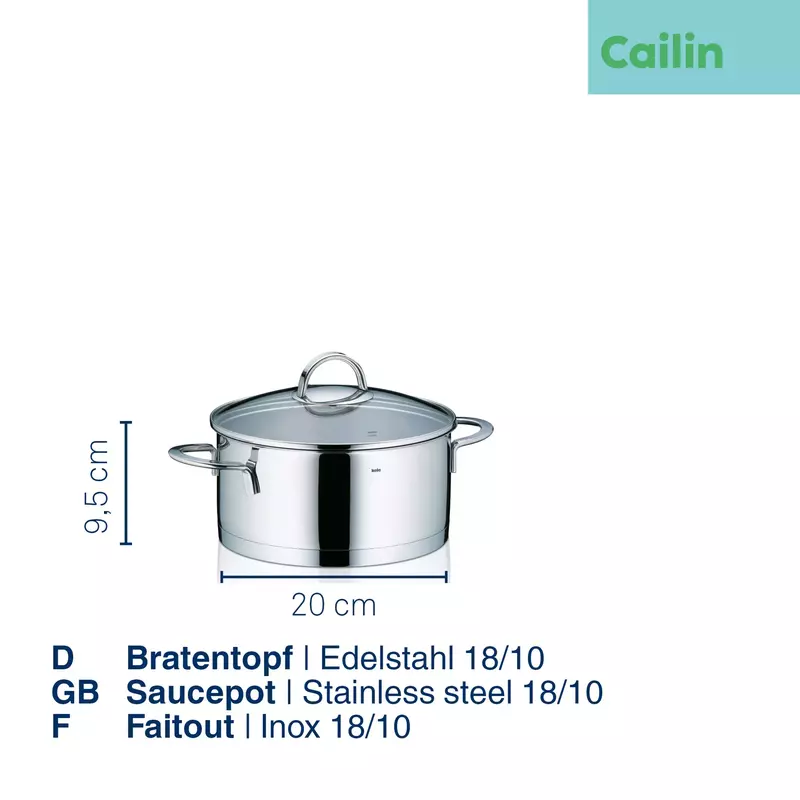 Каструля з кришкою KELA Cailin, 20 см, 3,0 л (10956) - фото - №9