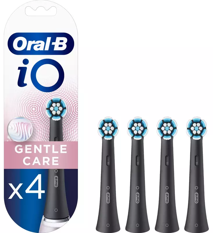 Змінні насадки до зубної щітки ORAL-B iO Ніжний догляд Чорна 4 шт (4210201419082) фото