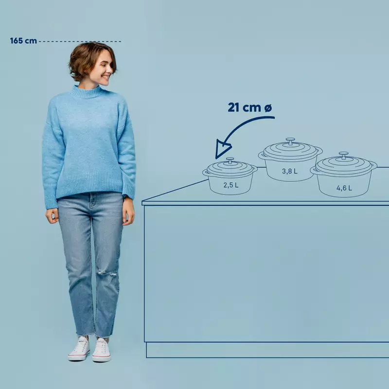 Каструля чавунна з кришкою KELA Calido, 21 см, 2,5 л (12470) чорна - фото - №6