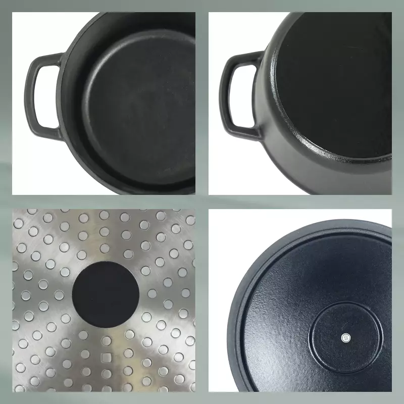 Каструля чавунна з кришкою KELA Calido, 21 см, 2,5 л (12470) чорна - фото - №7