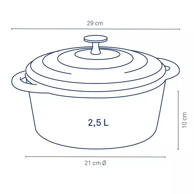 Каструля чавунна з кришкою KELA Calido, 21 см, 2,5 л (12470) чорна - фото - №9