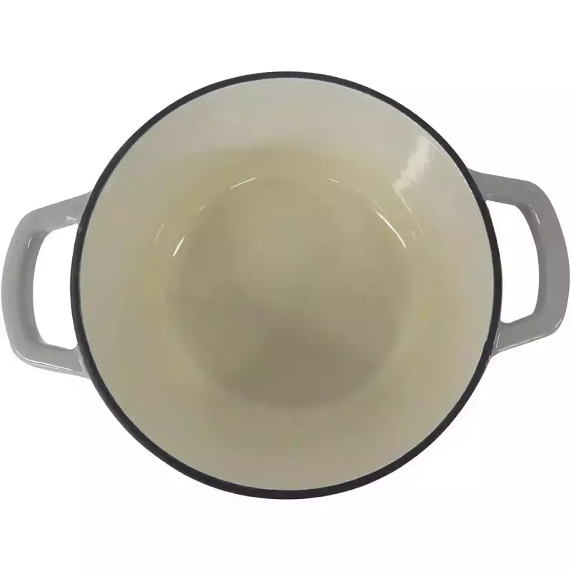 Каструля чавунна з кришкою KELA Calido, 24 см, 3,8 л (12606) сіра - фото - №2