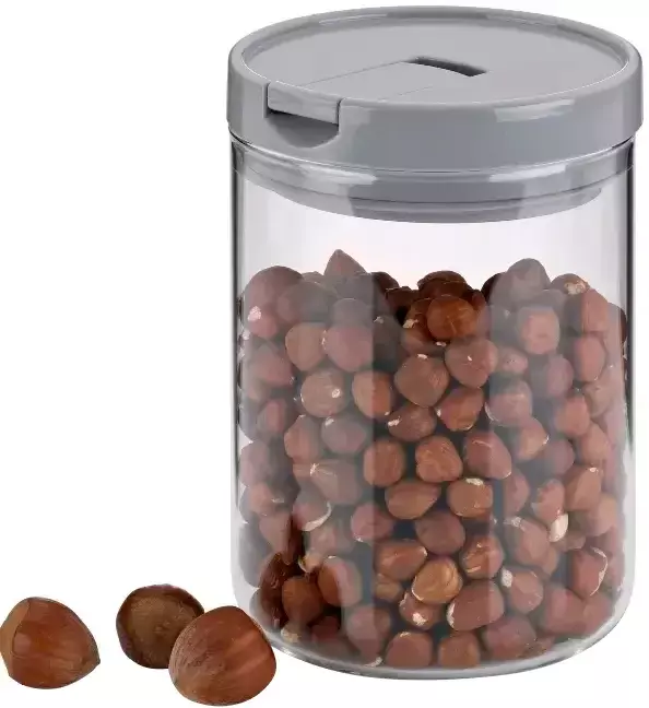 Ємність для зберігання сипучих KELA Arik сіра, 0,6 л, 10,5х11 см (12107) - фото - №1