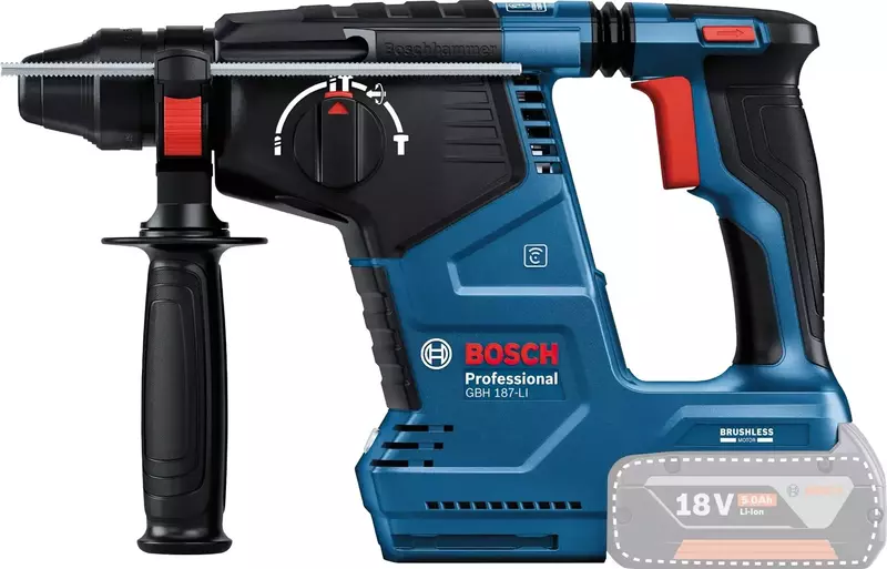 Перфоратор акумуляторний Bosch GBH 187-LI Professional 18V без АКБ та ЗП (0.611.923.020) фото