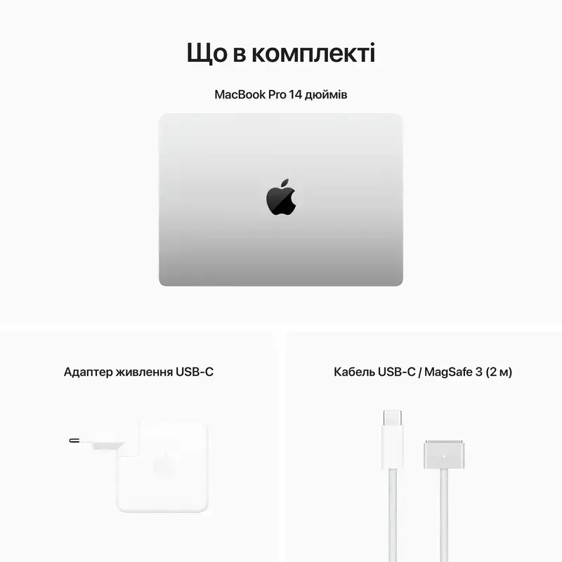 Apple MacBook Pro 14" Chip M2 Max 30GPU/32RAM/1TB Silver (MPHK3) 2023 фото