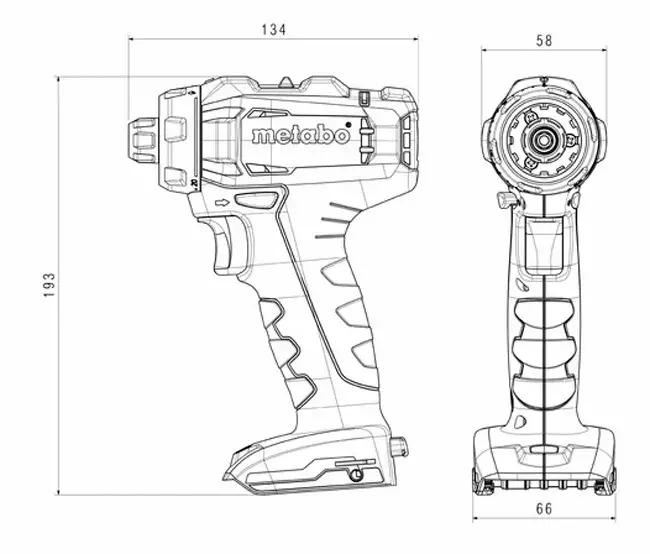 Шуруповерт-дриль акумуляторний Metabo PowerMaxx SB 12 Set 12V АКБ 2х2 Аг (601036870) - фото - №2