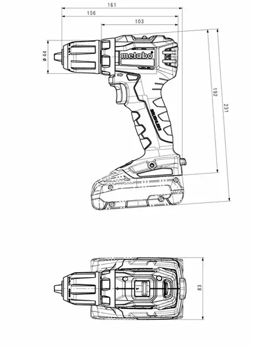 Шуруповерт-дриль акумуляторний Metabo BS 18 L BL 18V без АКБ та ЗП (602326890) фото