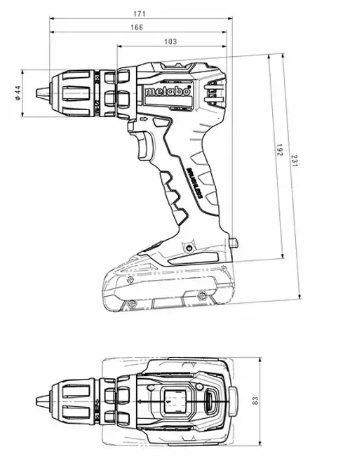 Шуруповерт-дриль акумуляторний Metabo BS 18 L BL Q 18V без АКБ та ЗП (602327890) фото
