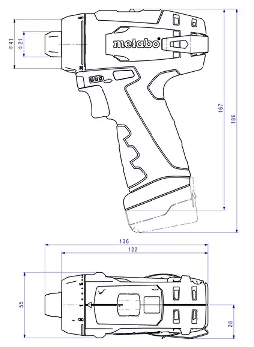 Шуруповерт-дрель аккумуляторная Metabo BS Basic 12V АКБ 2x2Aг (600984000) фото