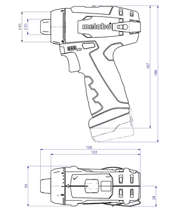 Шуруповерт-дриль акумуляторний Metabo PowerMaxx BS Basic 12V АКБ 2х2 Аг (600984500) фото