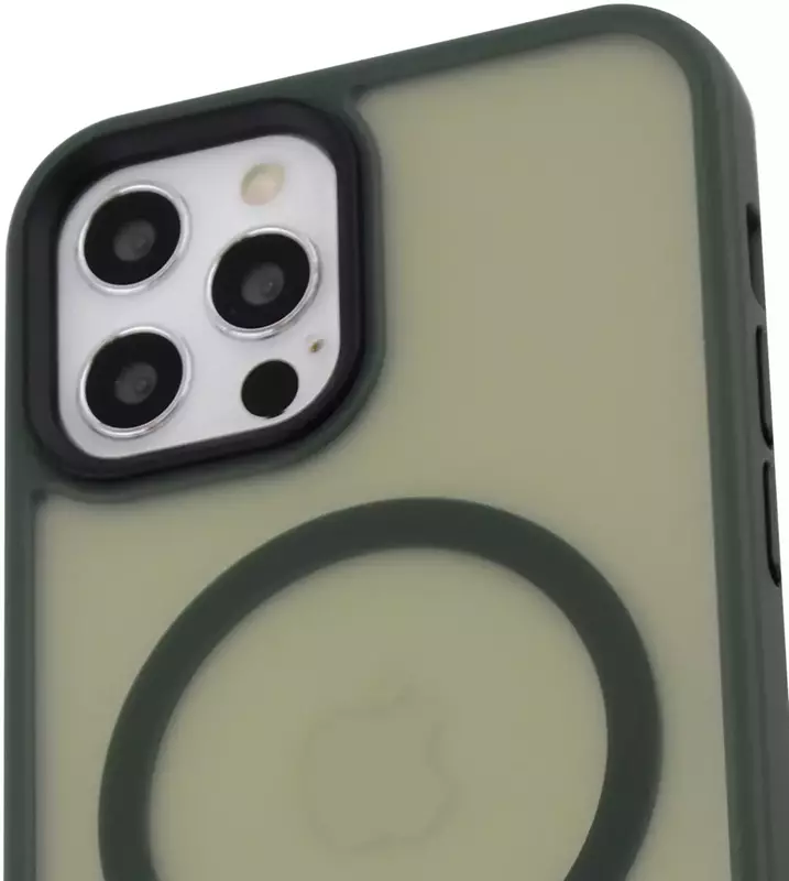 Чохол для iPhone 12/12 pro WAVE Matte Insane Case with MagSafe (green) фото