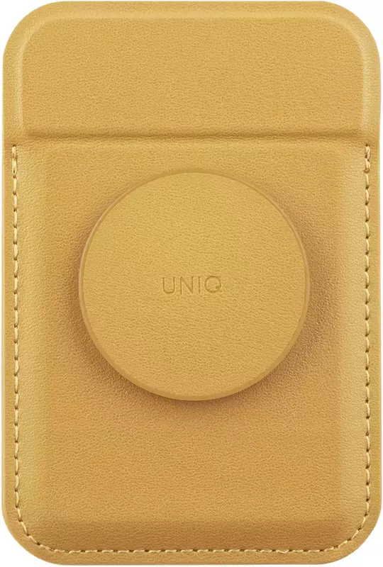 Чохол-гаманець UNIQ FLIXA MAGNETIC CARD HOLDER AND POP-OUT GRIP-STAND - CANARY (UNIQ-FLIXA-CYELLOW) фото