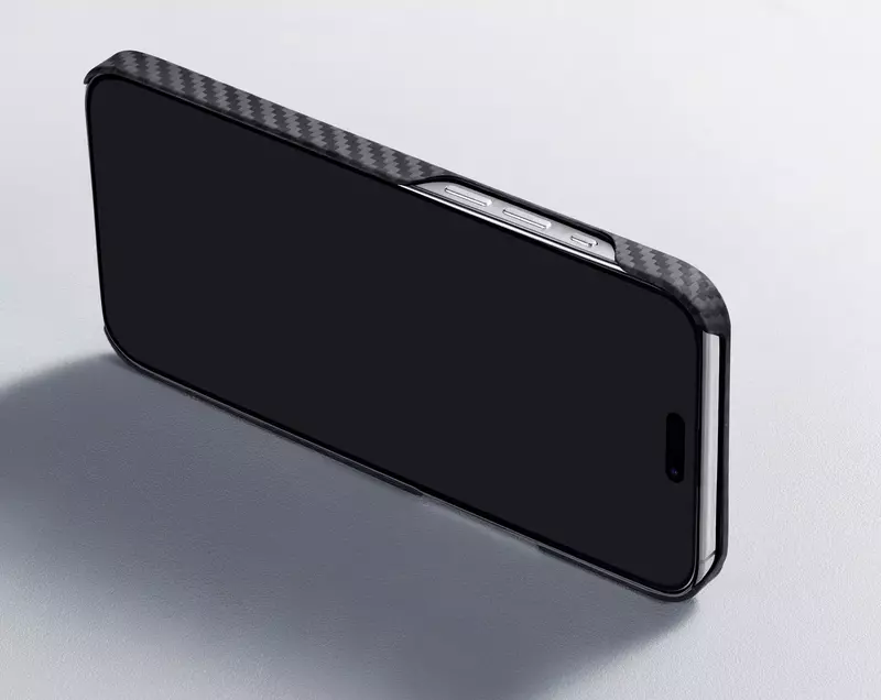 Чохол для iPhone 15 Pro Max Pitaka MagEZ Case 4 Twill 1500D Black/Grey (KI1501PM) фото