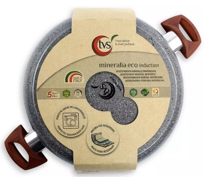 Сотейник TVS Mineralia Eco Induction 28 см із двома ручками фото