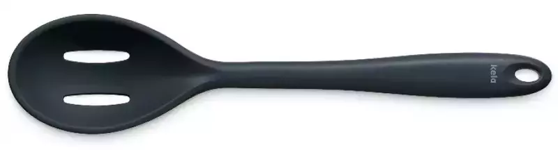 Сервировочная ложка с прорезями KELA Tom, 28 см, черная (12627) фото