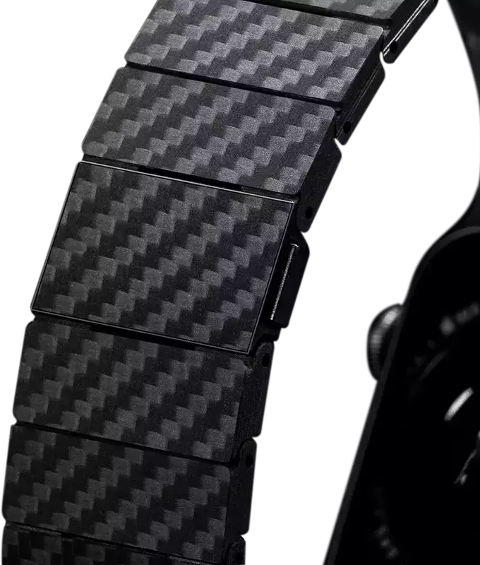 Ремешок для Apple Watch 49/45/44mm Pitaka Carbon Fiber Watch Band Modern (Black/Grey) AWB2307 фото