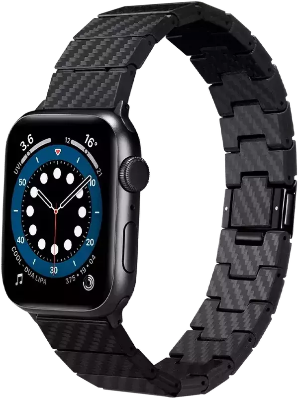 Ремешок для Apple Watch 49/45/44mm Pitaka Carbon Fiber Watch Band Modern (Black/Grey) AWB2307 фото